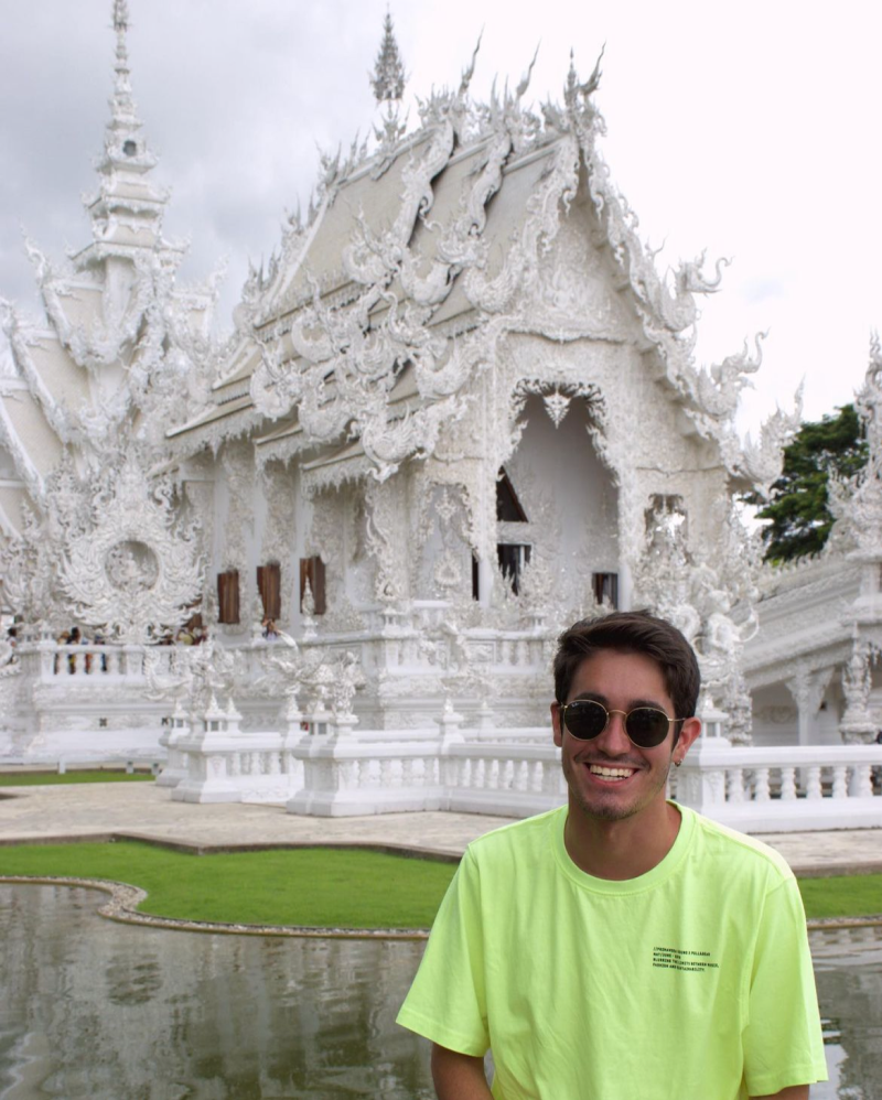 Me at the white temple in Thailand